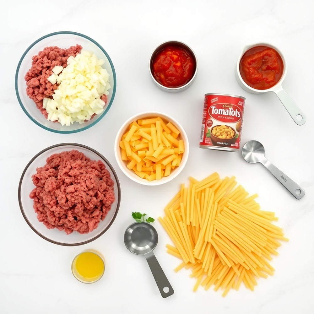 One-Pot Cheesy Taco Pasta Ingredients
