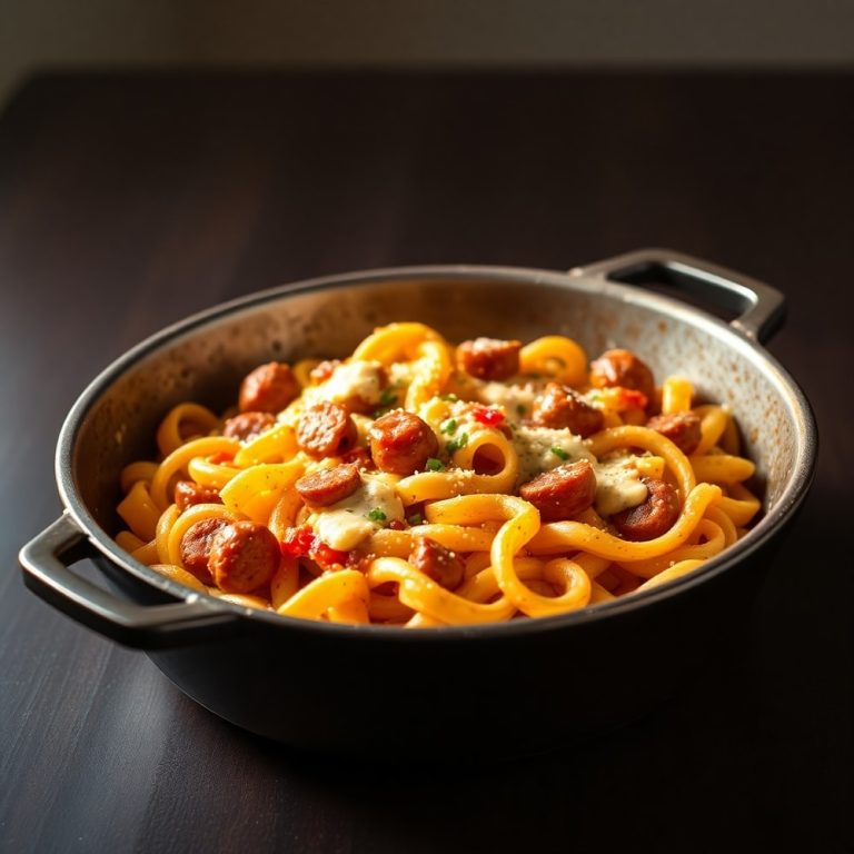 one-pot honey BBQ sausage pasta