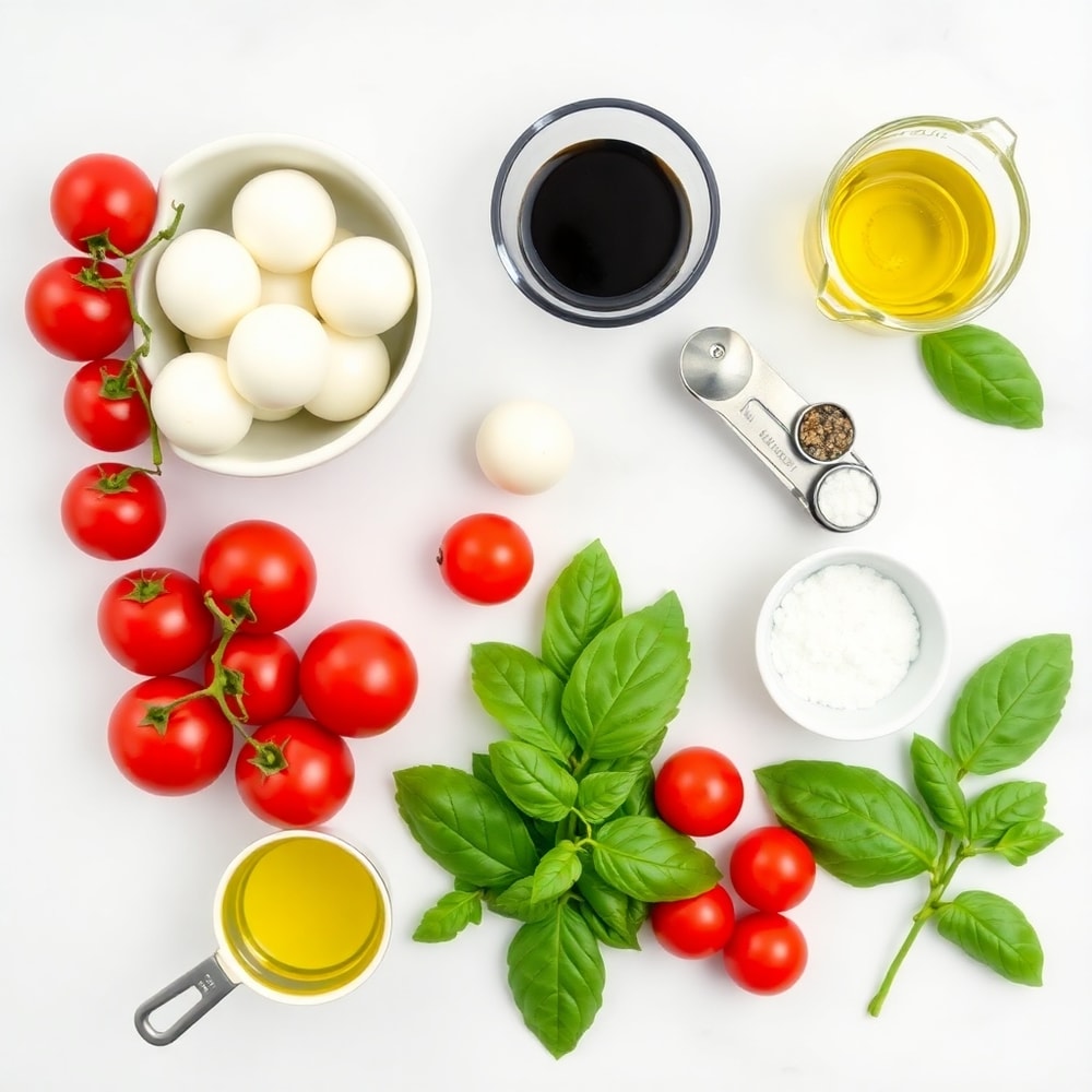 Raw Ingredients for Patriotic Caprese Skewers