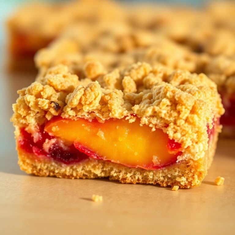 Peach Raspberry Crumb Bars