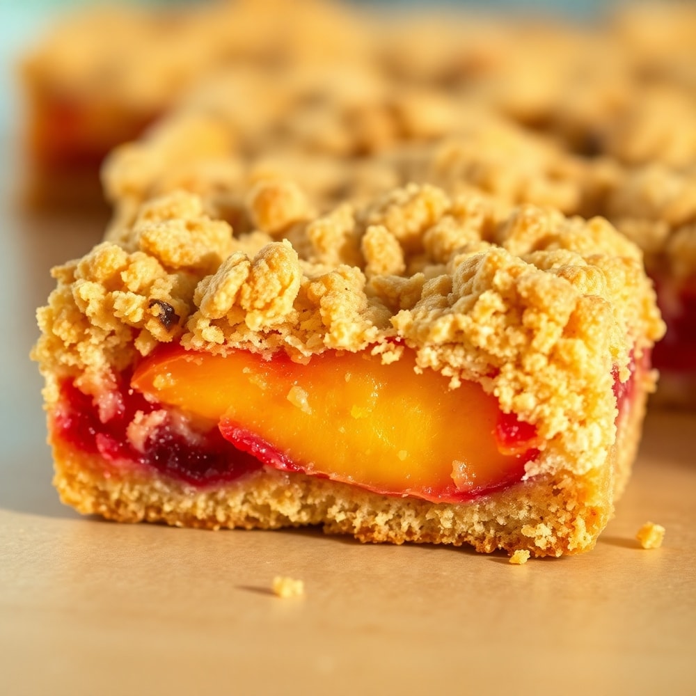 Peach Raspberry Crumb Bars