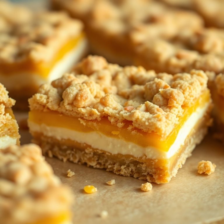 Peaches and Cream Crumble Bars
