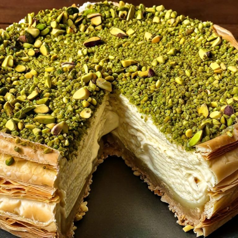 pistachio baklava cheesecake