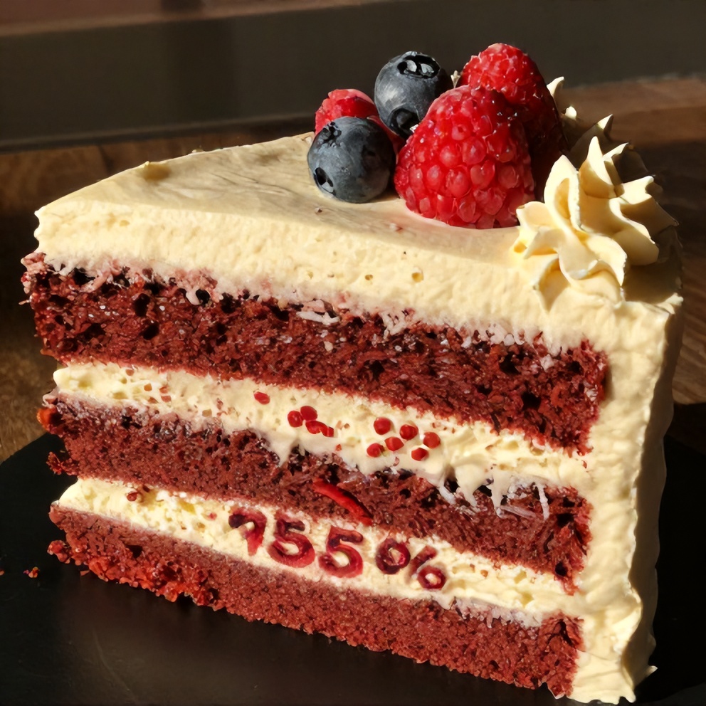 red velvet flag cake