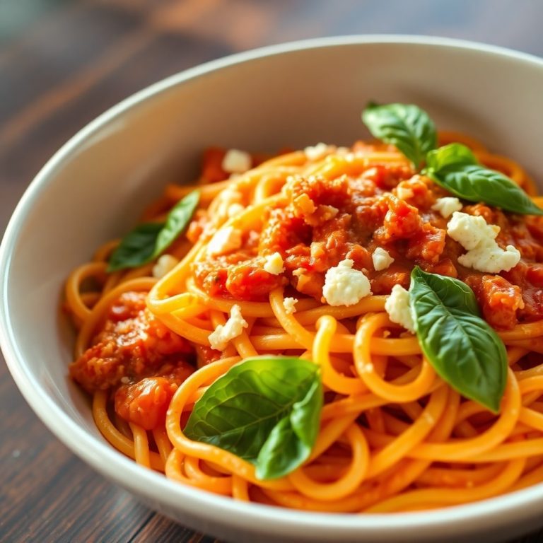 roasted tomato and garlic ricotta pasta