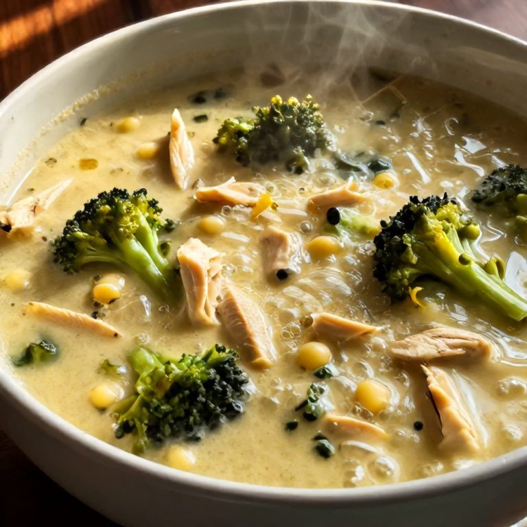 Slow Cooker Broccoli Cheese Chicken Soup