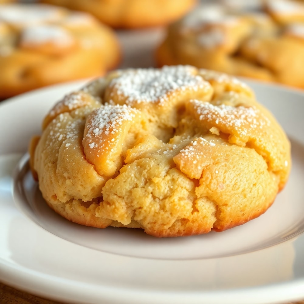 Soft and Fluffy Banana Bread Cookie on a plate with a glass of milk
