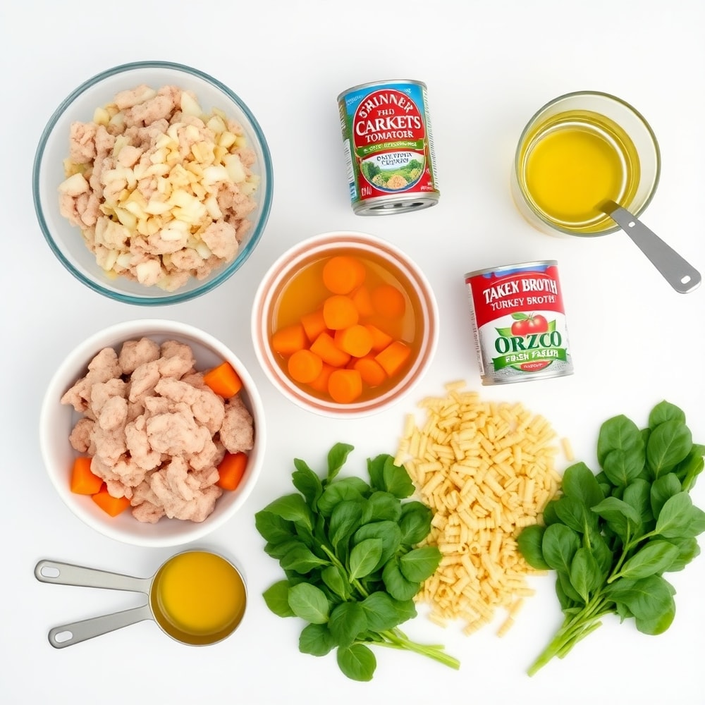 Raw Ingredients for Turkey Meatball Soup